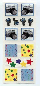 CREATIVE MEMORIES CAMERA & CONFETTI STICKER STRIP BN - Picture 1 of 1