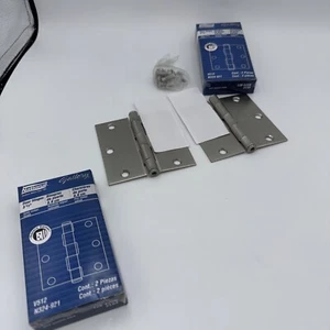 2 Stück National Hardware N324-921 3-1/2 Zoll Quadratische Eck-Türscharniere Satin-Nickel - Bild 1 von 3
