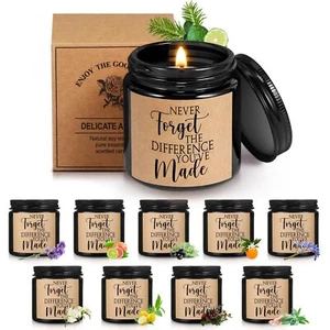 10 Pcs Never Forget The Difference You Make Candles Inspirational 3.5 Oz Retirem - Picture 1 of 7