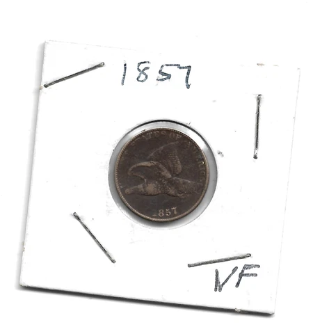 1857 flying eagle cent vf Cover