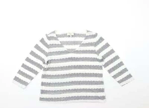 net Womens White V-Neck Viscose Blend Jumper Size 14 - Picture 1 of 12