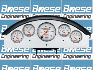 1957 Ford Fairlane Gauge Adapter Panels w/ Auto Meter Arctic White - Picture 1 of 3