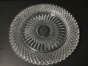 Fostoria Stratton Avon Luncheon Clear Glass Plate 8" Vintage - Picture 1 of 4