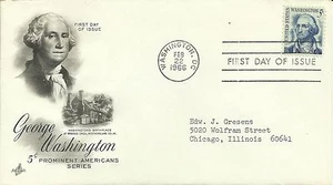 1966 Washington DC George Washington Prominent Americans Serie Cover - Bild 1 von 1
