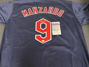 Kyle Manzardo Guardians Auto Signed Jersey Custom JSA Witness COA Blue - - Picture 1 of 3