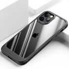For iPhone 15 14 13 12 Pro Max Shockproof Clear Silicone Acrylic Back Case Cover