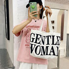 Creative Korean Style Fashion Canvas Tote Bag Slogan English Letter Shoulder Bag