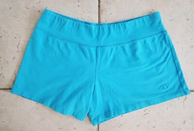 Bermuda de ginástica elástica vintage Y2K Athletic Works RETRO tamanho 8 - Imagem 1 de 4