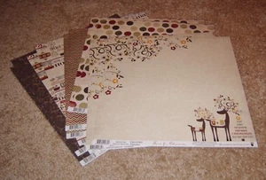 Fancy Pants Designs Double Sided Paper Lot A (10) ~ Home for Christmas - Picture 1 of 6