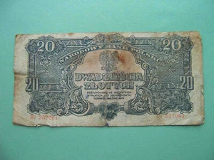 Poland, Soviet occupation 1944 Narodowy Bank. 20 Zlotych (Obowiazkowym) Pick-112 - Picture 1 of 4