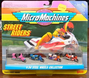 MICRO MACHINES STREET RIDERS 34 STEEL WHEELS COLLECTION MOTORCYCLES 75030 GALOOB - Picture 1 of 1