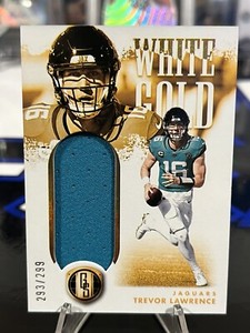 2022 Gold Standard Trevor Lawrence White Gold Player Worn Patch /299 