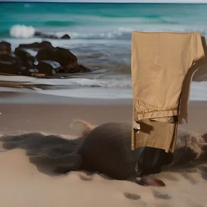 Liz Claiborne Audra Beige Cotton Dress Pants Size 14.   SB2 - Picture 1 of 6