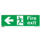 Sealey Fire Exit (Left) - Safe Conditions Safety Sign - Self-Adhesive Vinyl SS25