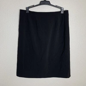 NEW YORK AND COMPANY 8 Pencil Skirt Black Stretch Slit in Back 21.75" Long - Picture 1 of 6