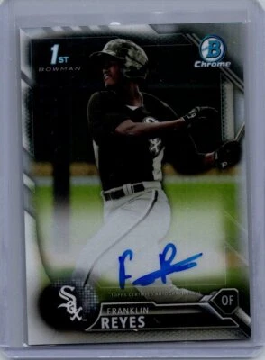 2016 Bowman Chrome #BCAP-FR Franklin Reyes Prospects Autographs Refractor #/499 - Image 1 of 2