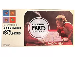 Scrabble Crossword Game for Juniors 1975 Vtg REPLACEMENT PARTS PIECES YOU CHOOSE - Picture 1 of 4