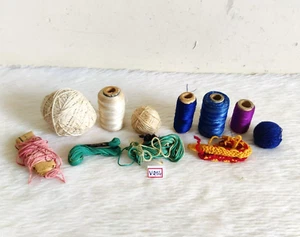 1940s Vintage Best Sewing Purpose Cotton Thread Old Decorative Rare 11 Pcs V254 - Picture 1 of 4