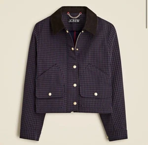 Chaqueta corta J.crew Barn Lady™ a cuadros talla XXL CC957 ¡Nueva! Nuevo sin etiquetas - Imagen 1 de 11