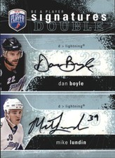 2007-08 (LIGHTNING) Be A Player Signatures Duals #2SBL Dan Boyle/Mike Lundin