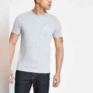 River Island Mens Grey 'Prolific' Embroidered Slim Fit T-Shirt - Picture 1 of 5