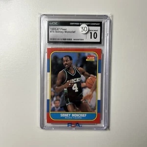 1986-87 Fleer Sidney Moncrief CGC 10 Milwaukee Bucks #75!!! Hype!!! - Picture 1 of 2