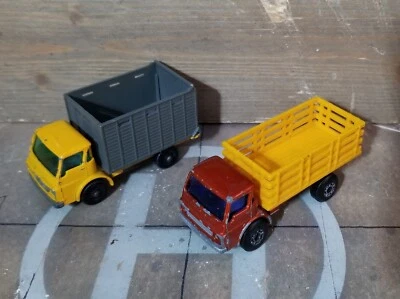 Matchbox Nº 37c  Regular Wheels & 71c DODGE CATTLE TRUCK 1966-1978 PER RESTAURO - Immagine 1 di 4