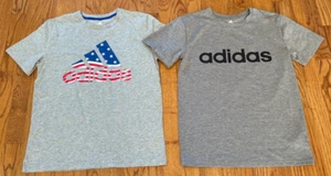 A Lot 2 Boy's Adidas Short Sleeve Shirts, Size M, 10/12 - Picture 1 of 3