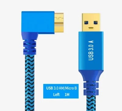 Angle USB 3.0 Data Cable Type A Male To Micro B Cord Male Converter Plug Adapter - Image 1 of 4