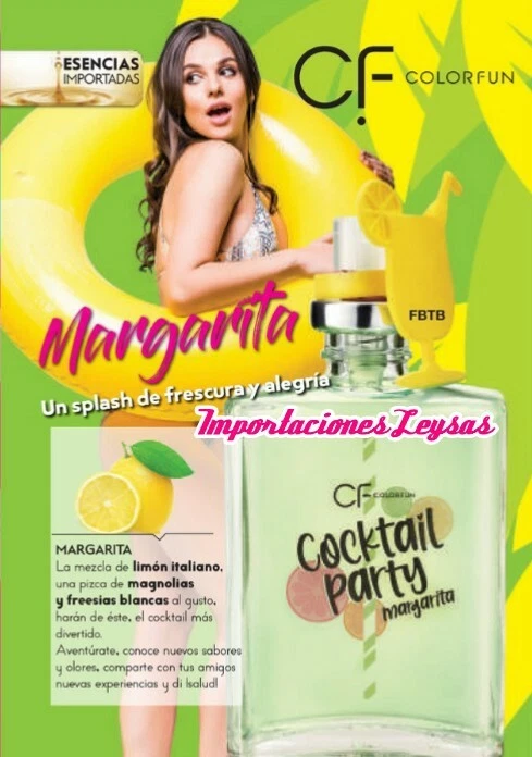 COLOR DIVERTIDO CÓCTEL FIESTA "MARGARITA" EAU DE COLOGNE PARA ELLA 50 ML ¡NUEVO! POR FULLER Foto 1 de 1