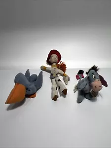 3 Set Walt Disney ,The Pelican Eeyore, Jessie Plush Stuffed Animals Vintage Toys - Picture 1 of 13
