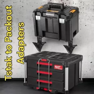 DeWalt TSTAK to MILWAUKEE PACKOUT Adapter – 3D Printed Tool Storage Connector - Picture 1 of 5