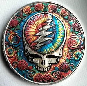 Grateful Dead - American Silver Eagle 1oz.999 Limited Edition Silver Dollar Coin - Picture 1 of 5