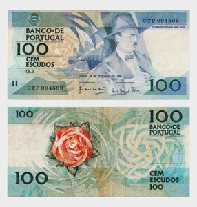 Portugal - 1988 - 100 Escudos - Replacement : CTP - "EF-"  #ED4837 - Picture 1 of 6