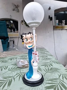 Original Betty Boop Mit Lampe Diner Glitter Figur Sexy Groß Werbung Groß Blau - Bild 1 von 9