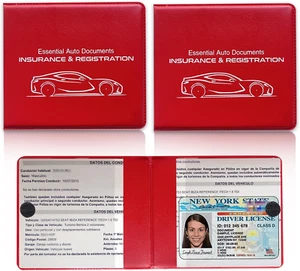 Kfz-Zulassung Versicherungshalter, 2er Pack Essential Autokarte Dokument Handschuhfach  - Bild 1 von 11