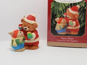 hallmark Christmas ornament Mary's bears QX5569 rabbit Santa bear bird Hamilton - Picture 1 of 12
