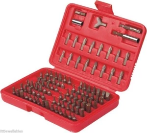 100Pc 1/4" Torx Hex Star Security Bit Set Tamper Proof Case Screwdrivers - Picture 1 of 2