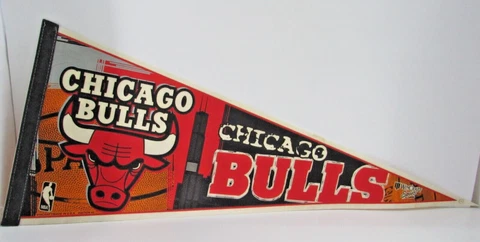Vintage Wincraft Chicago Bulls NBA Full Size Pennant Flag Banner Edition #5 Cover