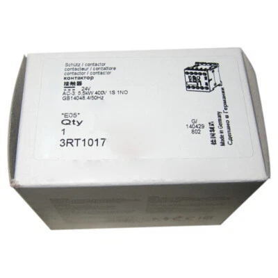 For Siemens 3RT1017-1BB41 3RT10171BB41 12A 5.5kW 24V DC 3-pole Contactor - Image 1 of 3