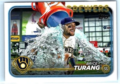 2024 Topps #570 Brice Turang Golden Mirror SSP - Image 1 of 2