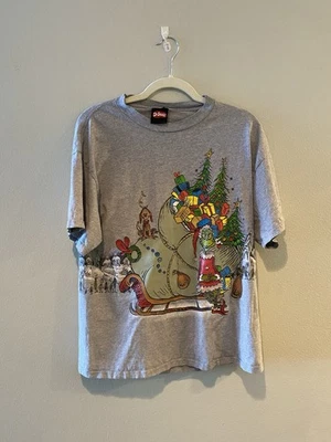 Vintage Dr. Seuss The Grinch in Whoville Graphic Double Sided T-Shirt XL - Image 1 of 4
