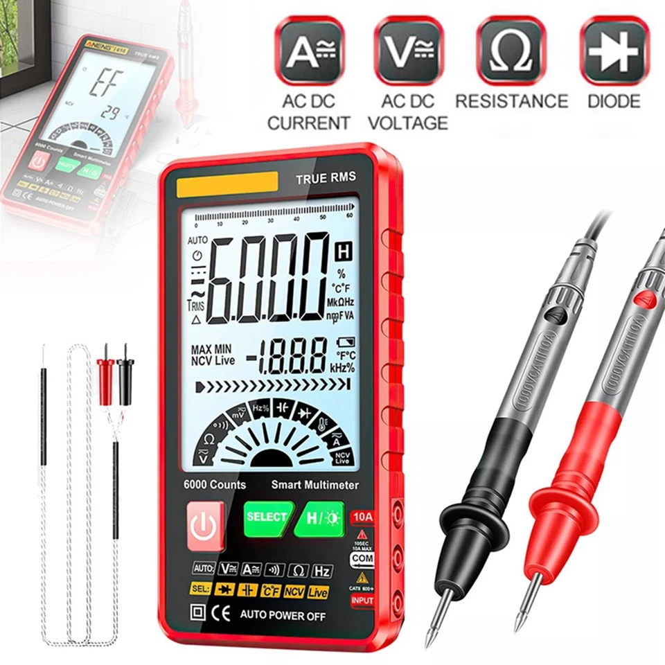 Digital Multimeter Voltmeter Strommessgerät Tester Messung von AC/DC Spannung - Bild 1 von 4
