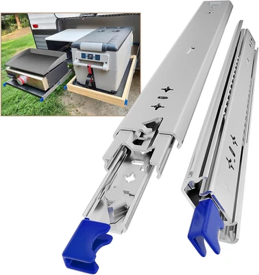 Heavy Duty Drawer Runners Drawer Slides with Lock 400Mm Draw Runners Load Capaci - Image 1 of 4