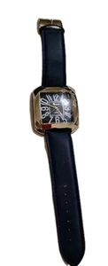 Vintage Women's Square Geneva Quartz Watch for Men and Women Blue Watch Strap - Picture 1 of 4