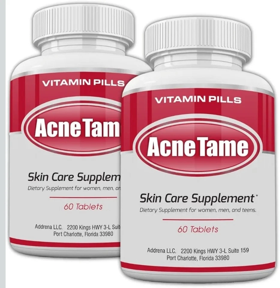 2pk Vitaminas para Acné/Brotes/Espinillas Hormonales/Piel Grasa Mujeres/Hombres/Adolescentes/Adultos Foto 1 de 4