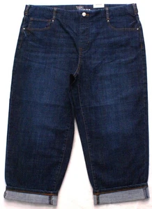 Time And True Roll Cuff Capri Jeans, Relaxed Fit, Women's XL (16-18), NEW - Picture 1 of 4