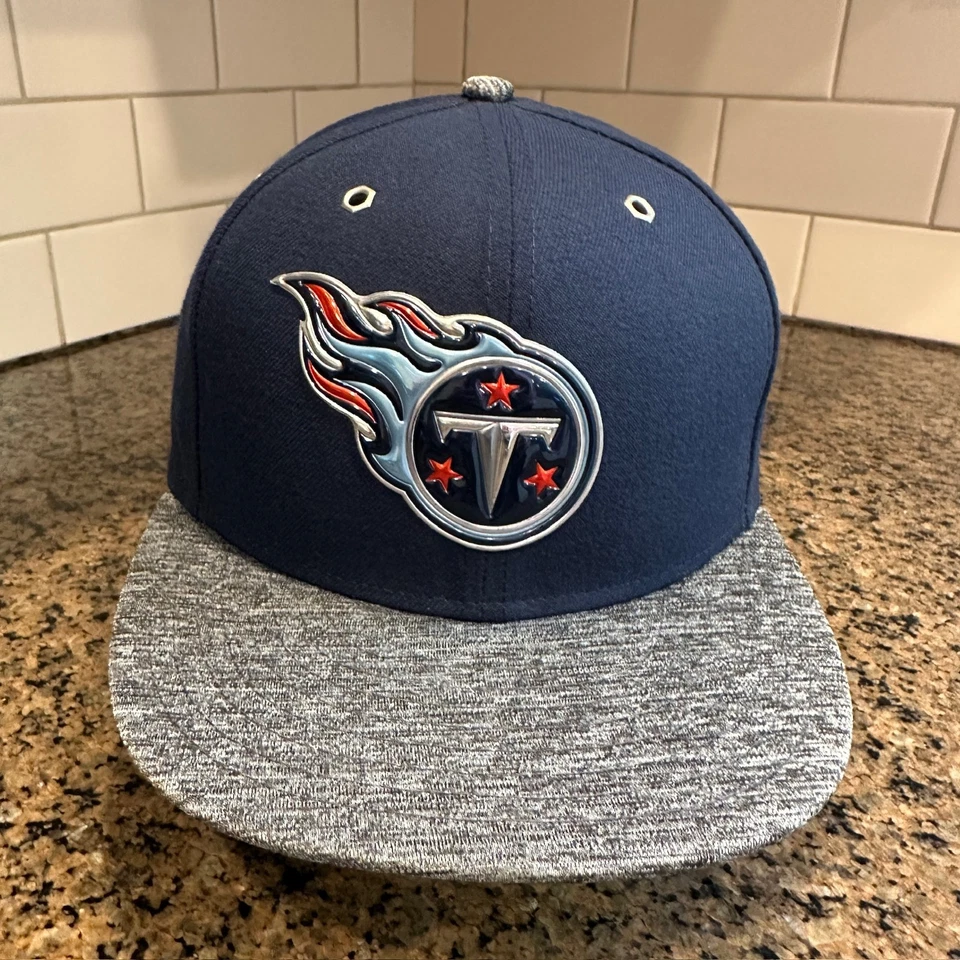 Tennessee Titans NFL Football New Era 59Fifty Cap Hat 7 3/8 Blue Gray - Image 1 of 4