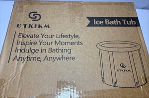 GTKIKM Bañera de Hielo para Atletas, Bañera de Hielo Portátil en Capas para Recuperación - Imagen 1 de 2