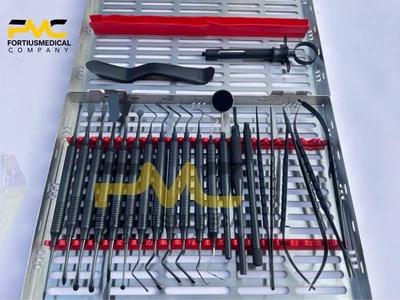 Kit Micro Cirugía Oral Periodontal Instrumentos Quirúrgicos Implante Dental Kit Negro Foto 1 de 4